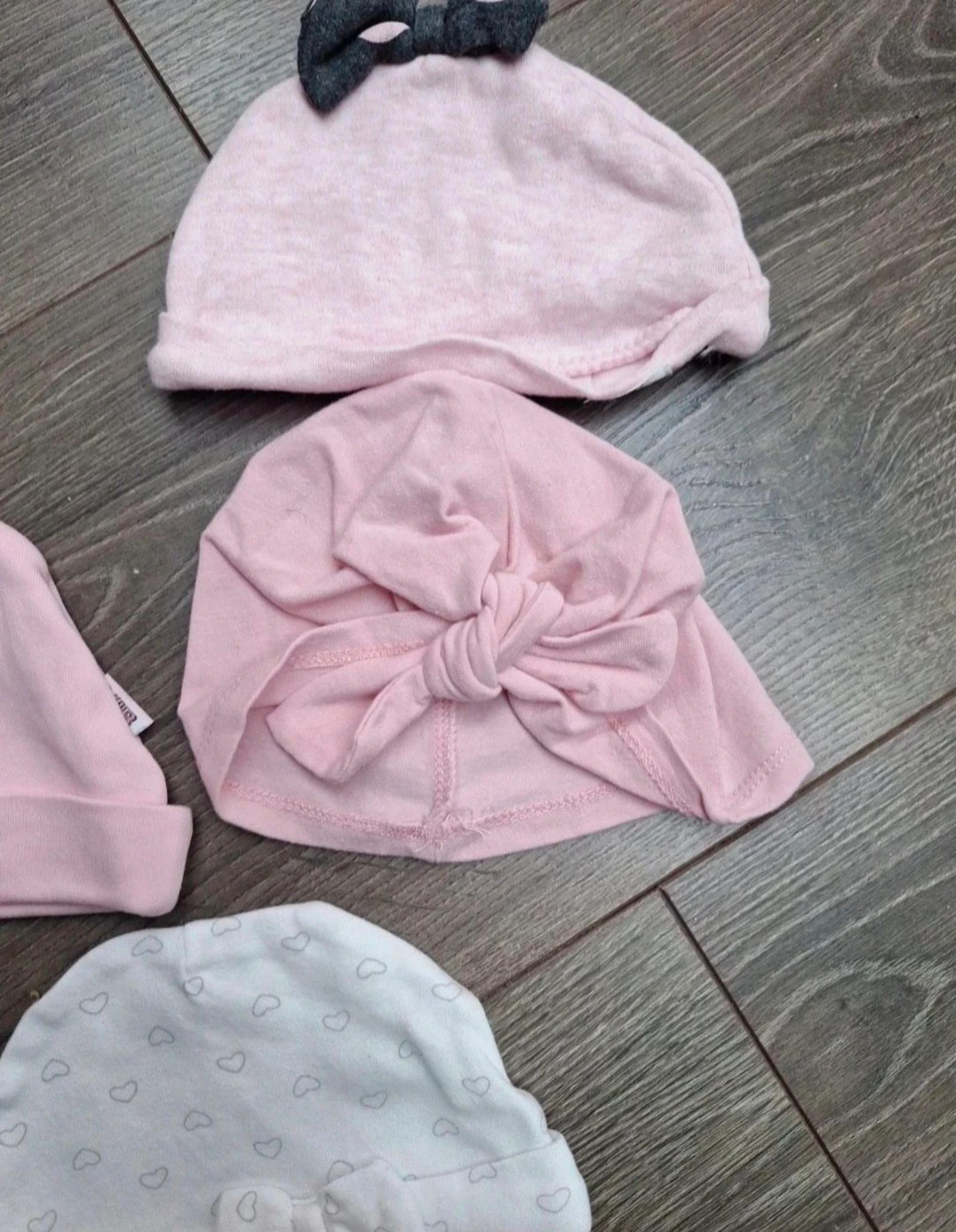 Conjunto de gorritos para recién nacidos, niña, 0-3M, algodón suave – photo 6